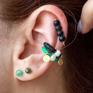 Black Maggot Earcuff by Claudia Trejos